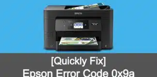 Epson Error Code 0x9a